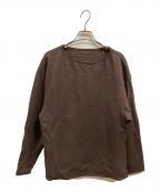 Spick and Spanスピック＆スパン）の古着「ソフトポンチボートネックプルオーバー」｜ブラウン
