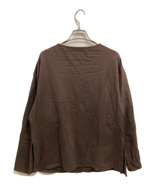 Spick and Span（スピック＆スパン）Spick and Span (スピック＆スパン) ソフトポンチボートネックプルオーバー ブラウン サイズ:Freeの古着・服飾アイテム