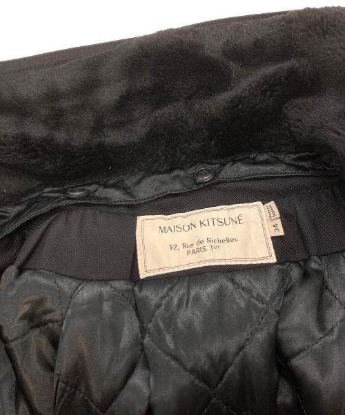 maison kitsune（メゾンキツネ）MAISON KITSUNE (メゾンキツネ) ダブルコート ブラック サイズ:34の古着・服飾アイテム