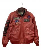 AVIREXアヴィレックス）の古着「CWU LEATHER JKT TOP GUN」｜ブラウン
