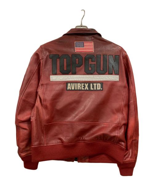 AVIREX（アヴィレックス）AVIREX (アヴィレックス) CWU LEATHER JKT TOP GUN ブラウン サイズ:Lの古着・服飾アイテム