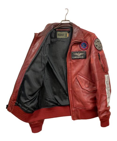 AVIREX（アヴィレックス）AVIREX (アヴィレックス) CWU LEATHER JKT TOP GUN ブラウン サイズ:Lの古着・服飾アイテム