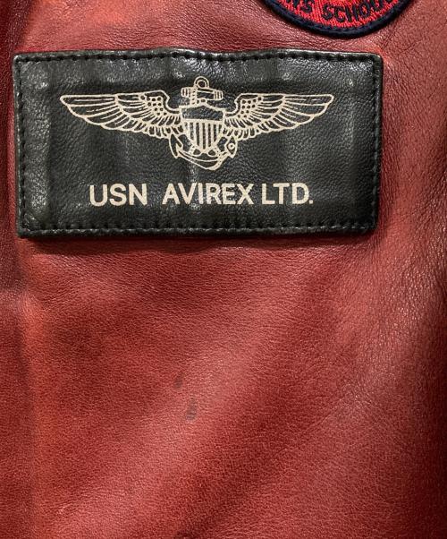 AVIREX（アヴィレックス）AVIREX (アヴィレックス) CWU LEATHER JKT TOP GUN ブラウン サイズ:Lの古着・服飾アイテム