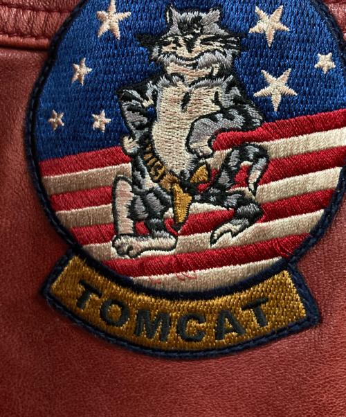 AVIREX（アヴィレックス）AVIREX (アヴィレックス) CWU LEATHER JKT TOP GUN ブラウン サイズ:Lの古着・服飾アイテム