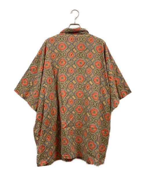 Ralph Lauren POLO JEANS（ラルフローレン ポロ ジーンズ）Ralph Lauren POLO JEANS (ラルフローレン ポロ ジーンズ) 総柄シャツ グリーン×オレンジ サイズ:XLの古着・服飾アイテム