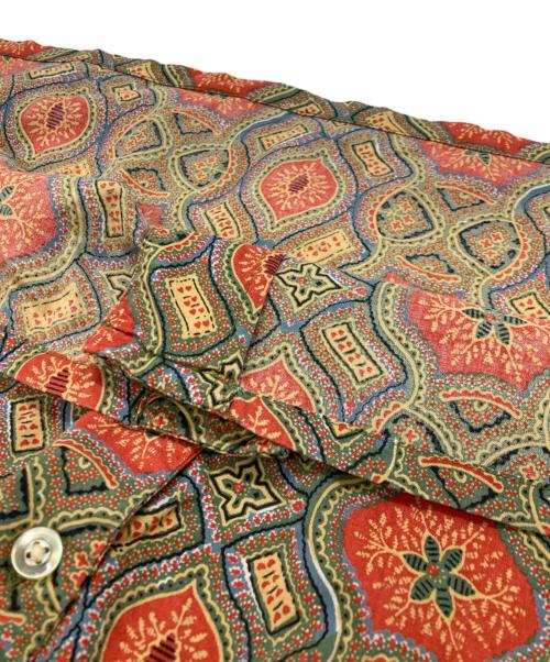 Ralph Lauren POLO JEANS（ラルフローレン ポロ ジーンズ）Ralph Lauren POLO JEANS (ラルフローレン ポロ ジーンズ) 総柄シャツ グリーン×オレンジ サイズ:XLの古着・服飾アイテム