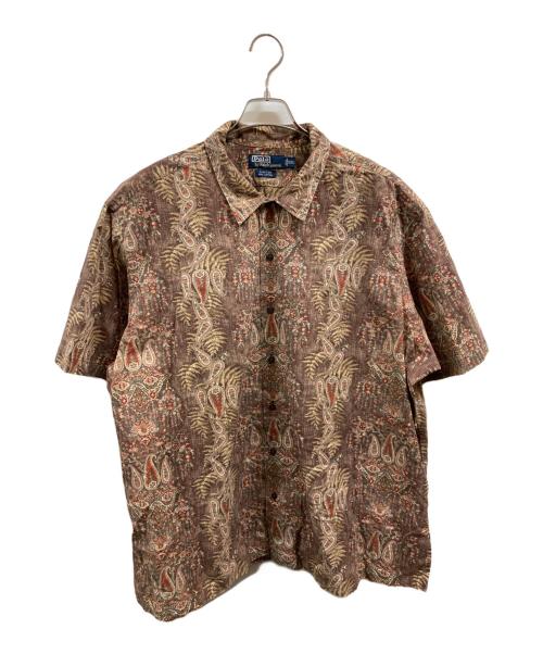 POLO RALPH LAUREN（ポロ・ラルフローレン）POLO RALPH LAUREN (ポロ・ラルフローレン) 総柄オープンカラーシャツ ブラウン サイズ:XXLの古着・服飾アイテム