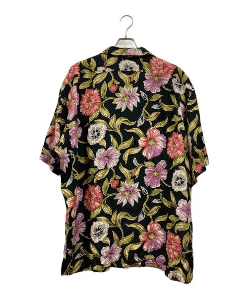 POLO RALPH LAUREN（ポロ・ラルフローレン）POLO RALPH LAUREN (ポロ・ラルフローレン) 総柄オープンカラーレーヨンシャツ ブラック サイズ:XXLの古着・服飾アイテム