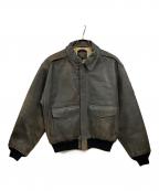 AVIREXアヴィレックス）の古着「TYPEA-2レザーフライトジャケット」｜グレー