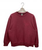 AVIREXアヴィレックス）の古着「50周年モデル バーシティロゴ クルーネックスウェット」｜レッド