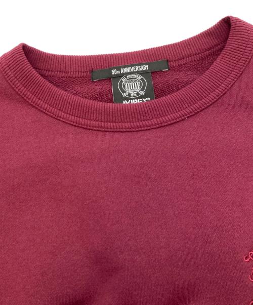 AVIREX（アヴィレックス）AVIREX (アヴィレックス) 50周年モデル バーシティロゴ クルーネックスウェット レッド サイズ:Ｌの古着・服飾アイテム