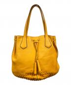 TOD'Sトッズ）の古着「レザートートバッグ」｜イエロー