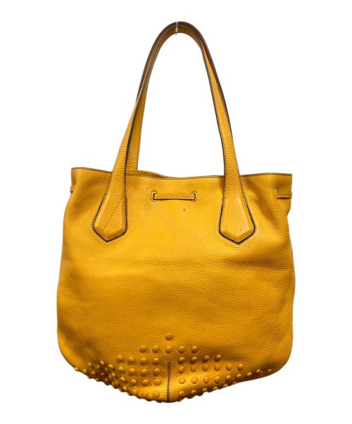 TOD'S（トッズ）TOD'S (トッズ) レザートートバッグ イエローの古着・服飾アイテム
