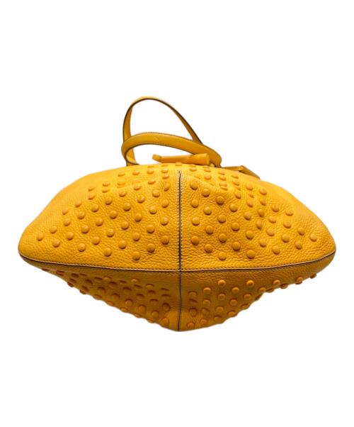 TOD'S（トッズ）TOD'S (トッズ) レザートートバッグ イエローの古着・服飾アイテム