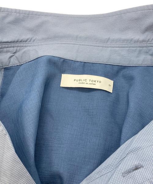 PUBLIC TOKYO（パブリックトウキョウ）PUBLIC TOKYO (パブリックトウキョウ) ドライストレッチリラックスシャツ ブルー サイズ:01の古着・服飾アイテム