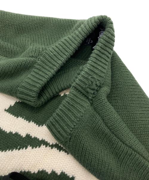 stussy（ステューシー）stussy (ステューシー) CURLY S SWEATE グリーン サイズ:Ｍの古着・服飾アイテム