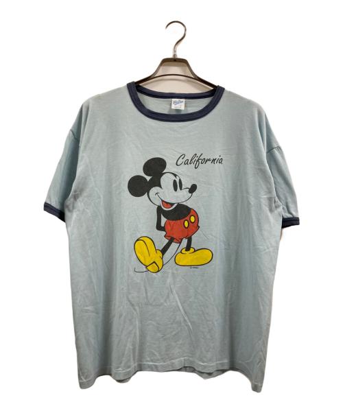 velva sheen（ベルバシーン）velva sheen (ベルバシーン) 90’ｓミッキープリントT ブルー サイズ:Ⅼの古着・服飾アイテム