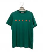 MARNIマルニ）の古着「ロゴTプリントシャツ」｜グリーン