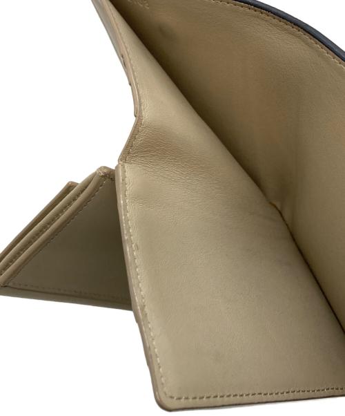 CELINE（セリーヌ）CELINE (セリーヌ) スモール フォールデッド マルチファンクション2つ折り財布 ホワイト×ネイビーの古着・服飾アイテム