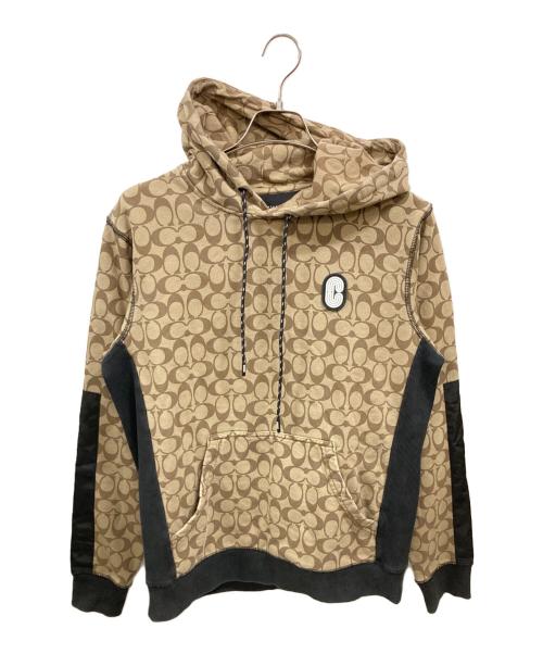 COACH（コーチ）COACH (コーチ) シグネチャーロゴプリントパーカー ベージュ サイズ:不明の古着・服飾アイテム