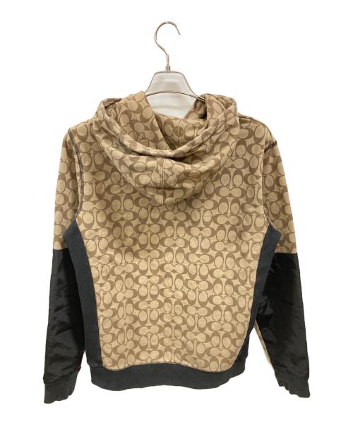COACH（コーチ）COACH (コーチ) シグネチャーロゴプリントパーカー ベージュ サイズ:不明の古着・服飾アイテム