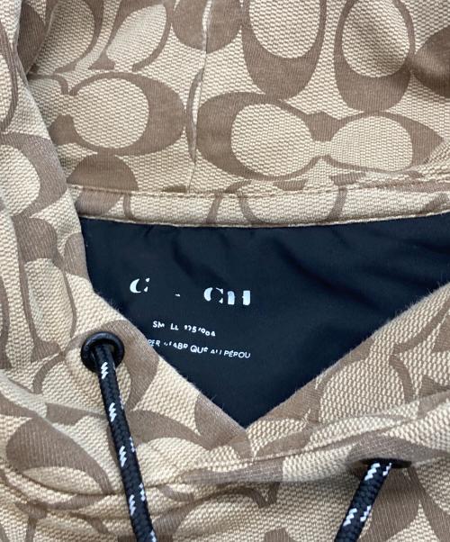 COACH（コーチ）COACH (コーチ) シグネチャーロゴプリントパーカー ベージュ サイズ:不明の古着・服飾アイテム