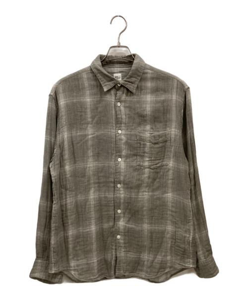 Ron Herman（ロンハーマン）Ron Herman (ロンハーマン) トリプルガーゼレギュラーシャツ グレー サイズ:Ⅼの古着・服飾アイテム