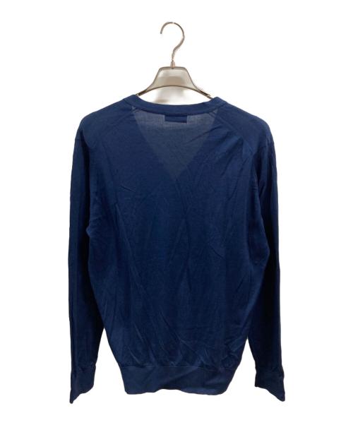 JOHN SMEDLEY（ジョンスメドレー）JOHN SMEDLEY (ジョンスメドレー) コットンニットカーディガン ネイビー サイズ:Mの古着・服飾アイテム
