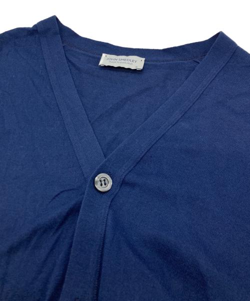 JOHN SMEDLEY（ジョンスメドレー）JOHN SMEDLEY (ジョンスメドレー) コットンニットカーディガン ネイビー サイズ:Mの古着・服飾アイテム