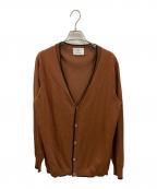 RIVORAリヴォラ）の古着「Cotton Paper Line Cardigan」｜ブラウン