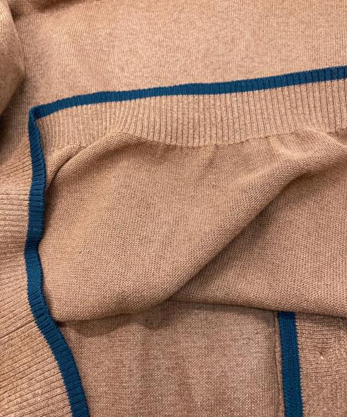 RIVORA（リヴォラ）RIVORA (リヴォラ) Cotton Paper Line Cardigan ブラウン サイズ:Ｍの古着・服飾アイテム