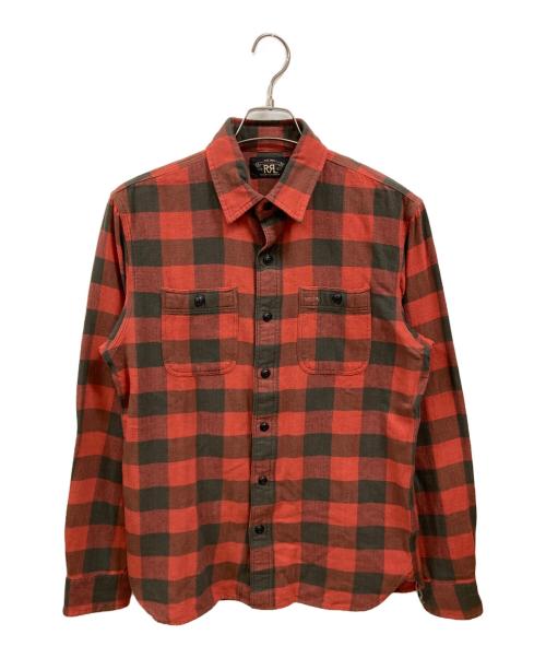 RRL（ダブルアールエル）RRL (ダブルアールエル) フランネルシャツ レッド×ブラック サイズ:Sの古着・服飾アイテム