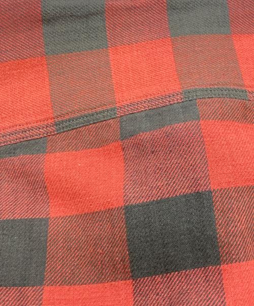 RRL（ダブルアールエル）RRL (ダブルアールエル) フランネルシャツ レッド×ブラック サイズ:Sの古着・服飾アイテム