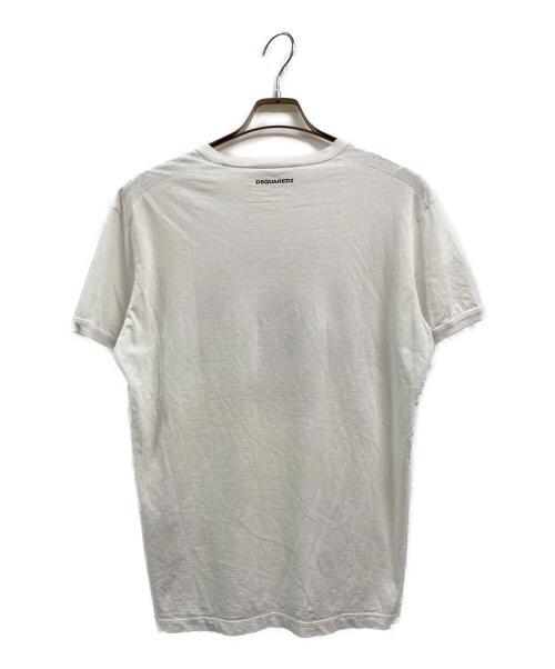 DSQUARED2（ディースクエアード）DSQUARED2 (ディースクエアード) プリントTシャツ ホワイト サイズ:Sの古着・服飾アイテム