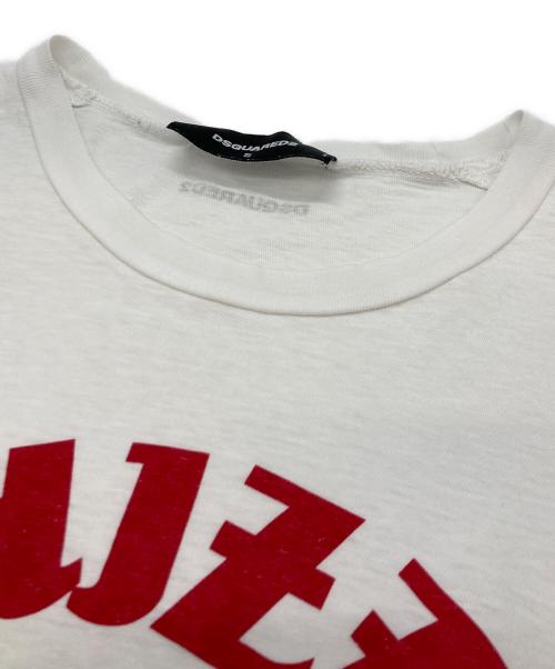 DSQUARED2（ディースクエアード）DSQUARED2 (ディースクエアード) プリントTシャツ ホワイト サイズ:Sの古着・服飾アイテム