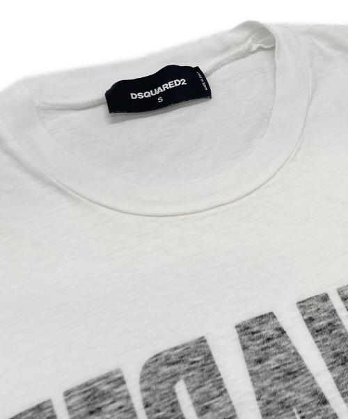 DSQUARED2（ディースクエアード）DSQUARED2 (ディースクエアード) ロゴTシャツ ホワイト サイズ:Sの古着・服飾アイテム
