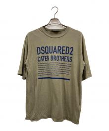 DSQUARED2（ディースクエアード）の古着「ロゴTシャツ」｜カーキ