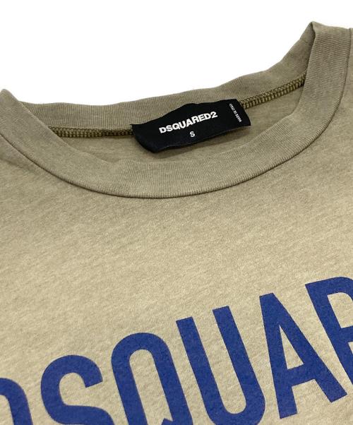 DSQUARED2（ディースクエアード）DSQUARED2 (ディースクエアード) ロゴTシャツ カーキ サイズ:Sの古着・服飾アイテム