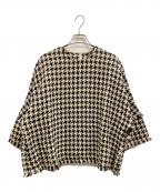 FRAMeWORKフレームワーク）の古着「コットンツイードフリンジプルオーバー」｜アイボリー×ブラック