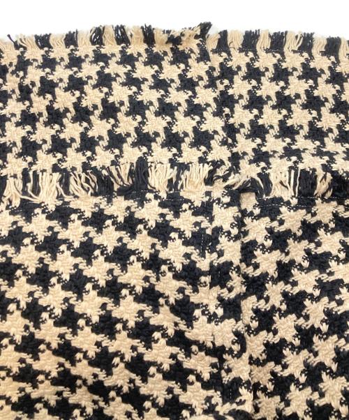 FRAMeWORK（フレームワーク）FRAMeWORK (フレームワーク) コットンツイードフリンジプルオーバー アイボリー×ブラック サイズ:Freeの古着・服飾アイテム