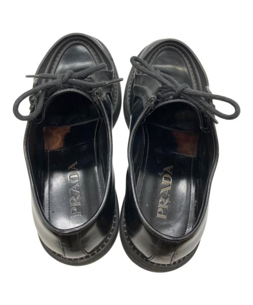 PRADA（プラダ）PRADA (プラダ) ダイアパソン/オペークブラッシュドレザーシューズ ブラック サイズ:6の古着・服飾アイテム