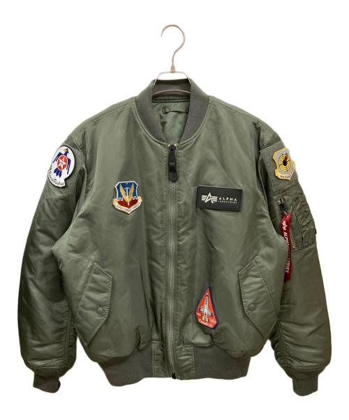 ALPHA（アルファ）ALPHA (アルファ) MA-1ジャケット オリーブ サイズ:Lの古着・服飾アイテム