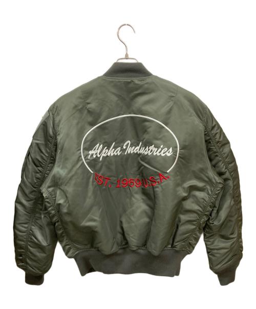ALPHA（アルファ）ALPHA (アルファ) MA-1ジャケット オリーブ サイズ:Lの古着・服飾アイテム