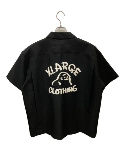 X-LARGE（エクストララージ）X-LARGE (エクストララージ) DRAWING OG S/S WORK SHIRT ブラック サイズ:Lの古着・服飾アイテム