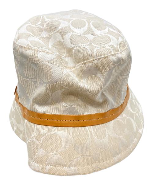 COACH（コーチ）COACH (コーチ) シグネチャーハット ホワイトの古着・服飾アイテム