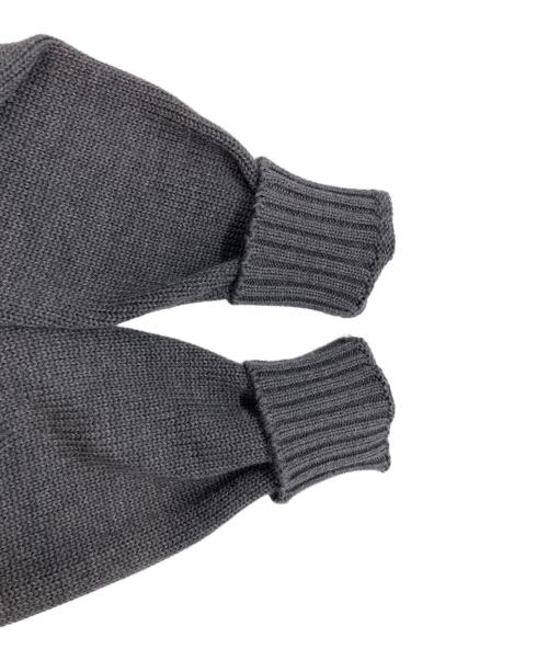 Zanone（ザノーネ）Zanone (ザノーネ) 5ゲージウールソリッドスタンドカラーニットカーディガン グレー サイズ:46の古着・服飾アイテム