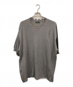 s'yteサイト）の古着「COMPACT TWIST 10G DAMAGED KNITTED PULLOVER」｜グレー