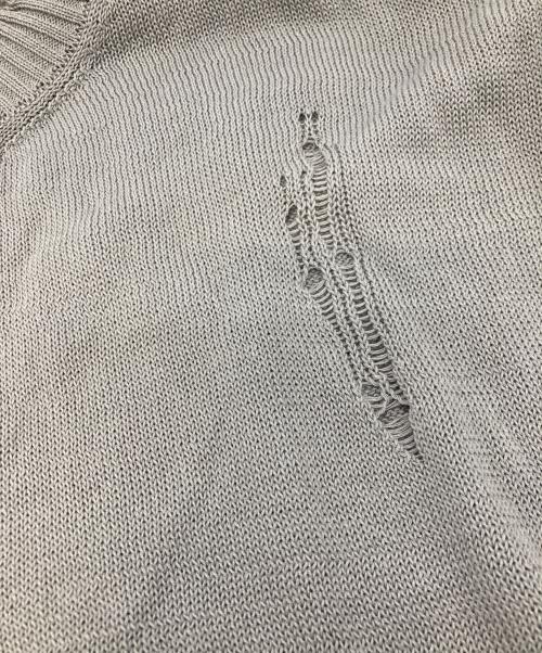 s'yte（サイト）s'yte (サイト) COMPACT TWIST 10G DAMAGED KNITTED PULLOVER グレー サイズ:3の古着・服飾アイテム