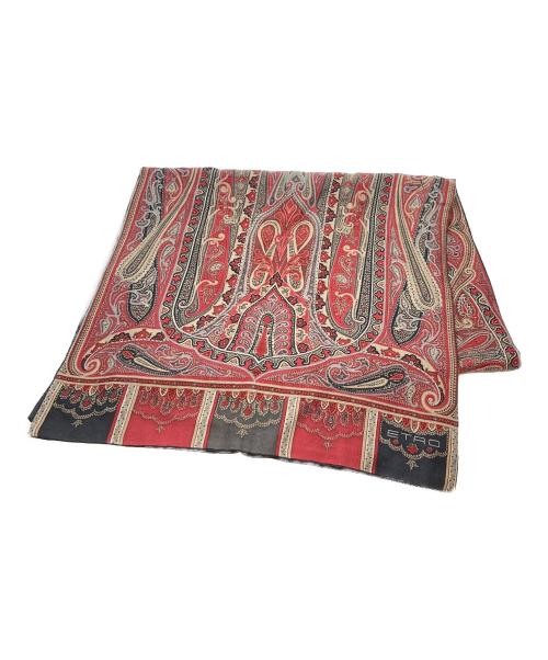 ETRO（エトロ）ETRO (エトロ) シルクウール混スカーフ レッドの古着・服飾アイテム