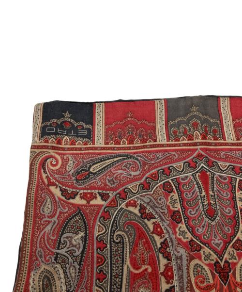ETRO（エトロ）ETRO (エトロ) シルクウール混スカーフ レッドの古着・服飾アイテム